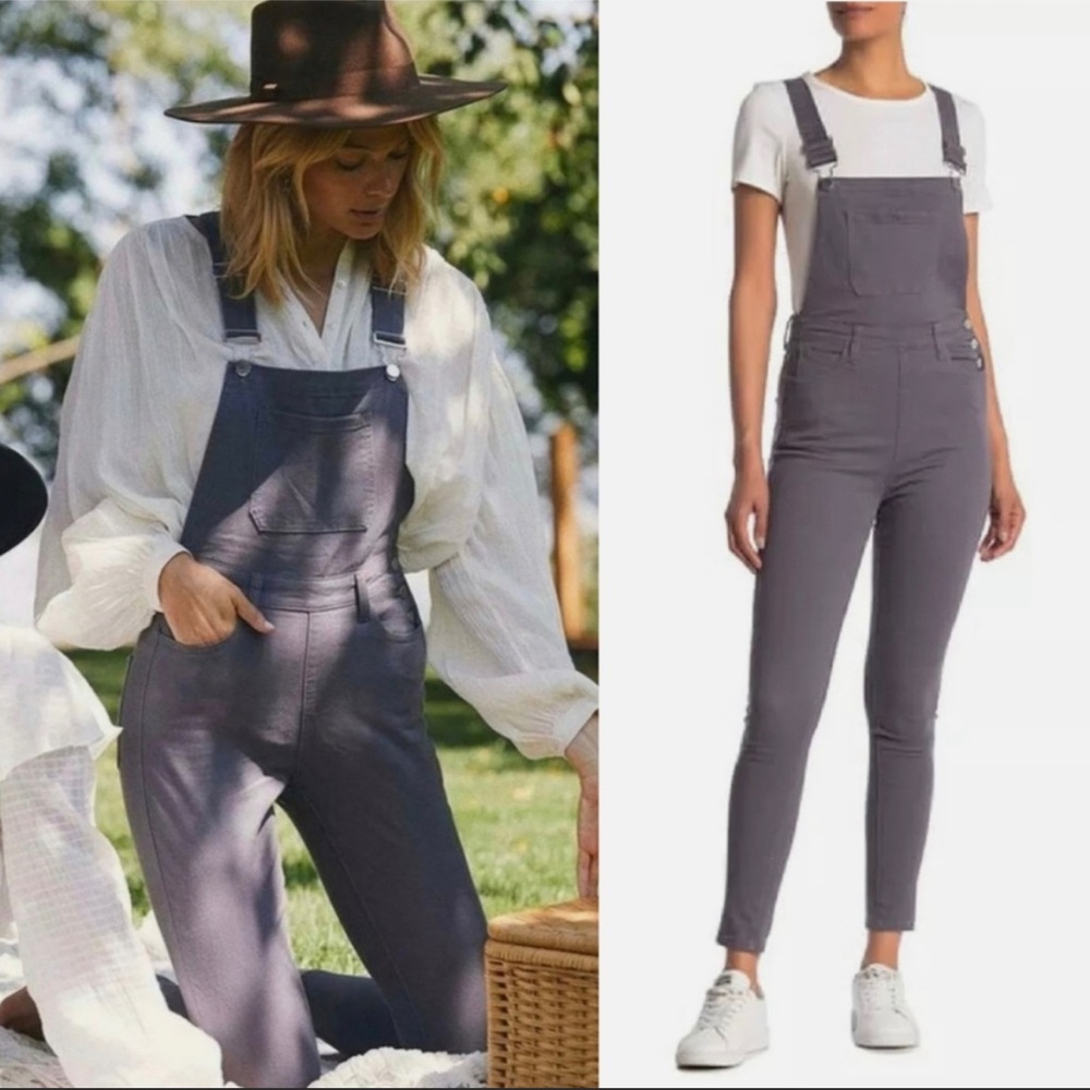 WeWoreWhat NWT High Rise Skinny Overalls Gray Size XS